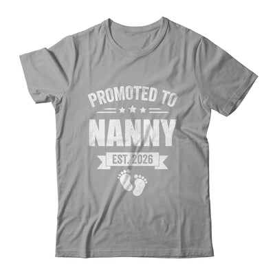 Promoted To Nanny Est 2026 Mothers Day First Time New Nanny Shirt & Hoodie | teecentury