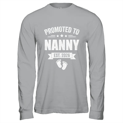 Promoted To Nanny Est 2026 Mothers Day First Time New Nanny Shirt & Hoodie | teecentury