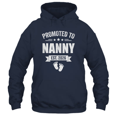 Promoted To Nanny Est 2026 Mothers Day First Time New Nanny Shirt & Hoodie | teecentury