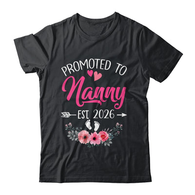 Promoted To Nanny Est 2026 Mothers Day First Time Shirt & Tank Top | teecentury
