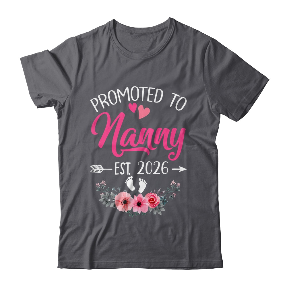 Promoted To Nanny Est 2026 Mothers Day First Time Shirt & Tank Top | teecentury