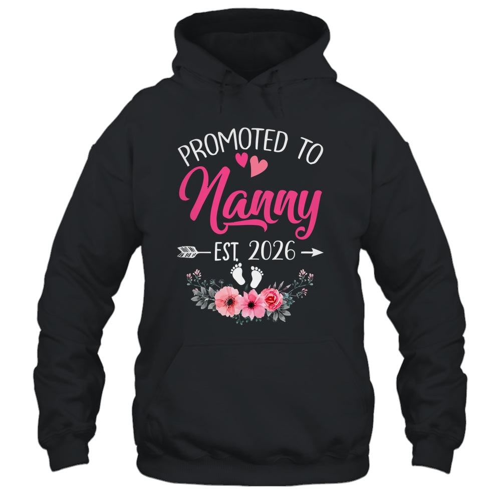Promoted To Nanny Est 2026 Mothers Day First Time Shirt & Tank Top | teecentury