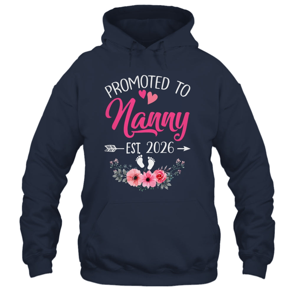 Promoted To Nanny Est 2026 Mothers Day First Time Shirt & Tank Top | teecentury