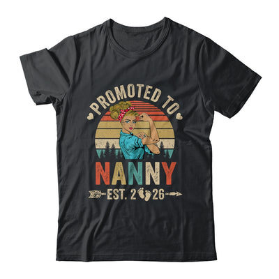 Promoted To Nanny Est 2026 Retro First Time Nanny Shirt & Tank Top | teecentury