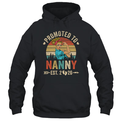 Promoted To Nanny Est 2026 Retro First Time Nanny Shirt & Tank Top | teecentury