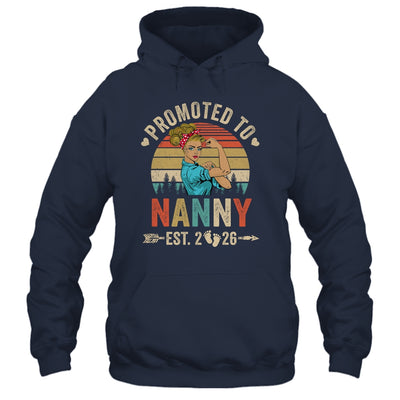 Promoted To Nanny Est 2026 Retro First Time Nanny Shirt & Tank Top | teecentury