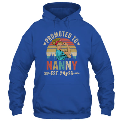 Promoted To Nanny Est 2026 Retro First Time Nanny Shirt & Tank Top | teecentury