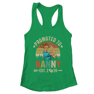 Promoted To Nanny Est 2026 Retro First Time Nanny Shirt & Tank Top | teecentury
