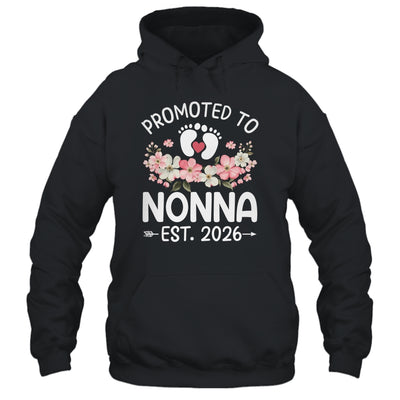 Promoted To Nonna 2026 First Time Floral New Nonna Shirt & Hoodie | teecentury