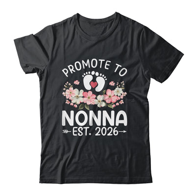Promoted To Nonna 2026 First Time Floral New Nonna Shirt & Hoodie | teecentury