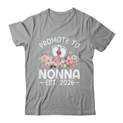 Promoted To Nonna 2026 First Time Floral New Nonna Shirt & Hoodie | teecentury