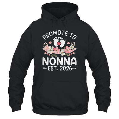 Promoted To Nonna 2026 First Time Floral New Nonna Shirt & Hoodie | teecentury