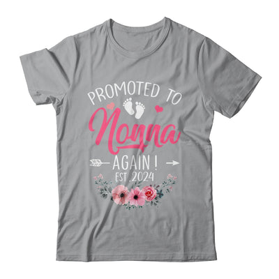 Promoted To Nonna Again Est 2024 Mothers Day Shirt & Tank Top | teecentury