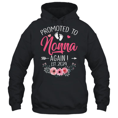 Promoted To Nonna Again Est 2024 Mothers Day Shirt & Tank Top | teecentury