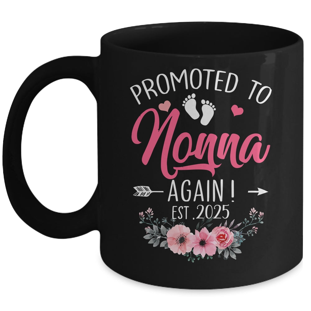 Promoted To Nonna Again Est 2025 Mothers Day Mug | teecentury