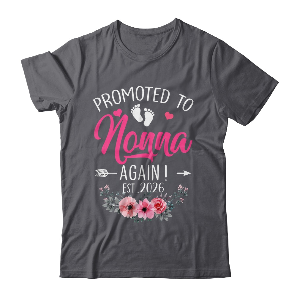 Promoted To Nonna Again Est 2026 Mothers Day Shirt & Tank Top | teecentury