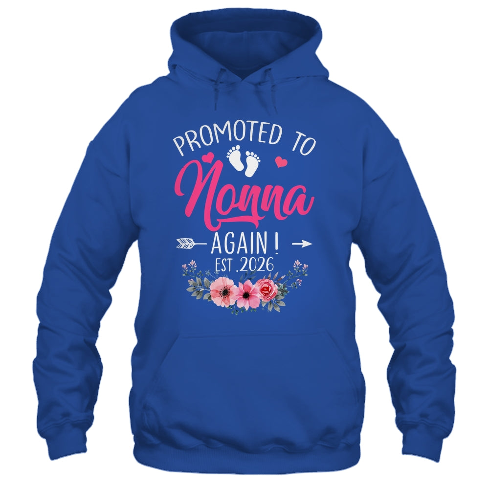 Promoted To Nonna Again Est 2026 Mothers Day Shirt & Tank Top | teecentury