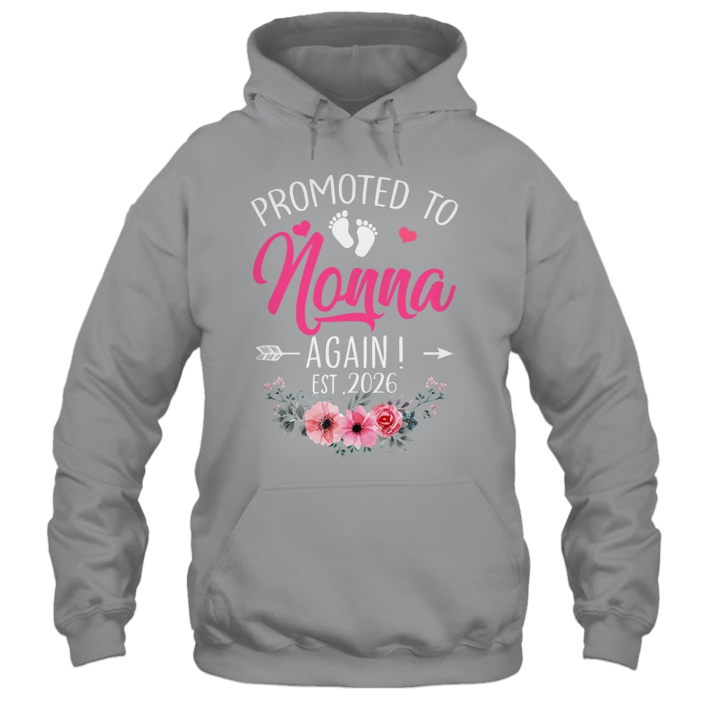 Promoted To Nonna Again Est 2026 Mothers Day Shirt & Tank Top | teecentury