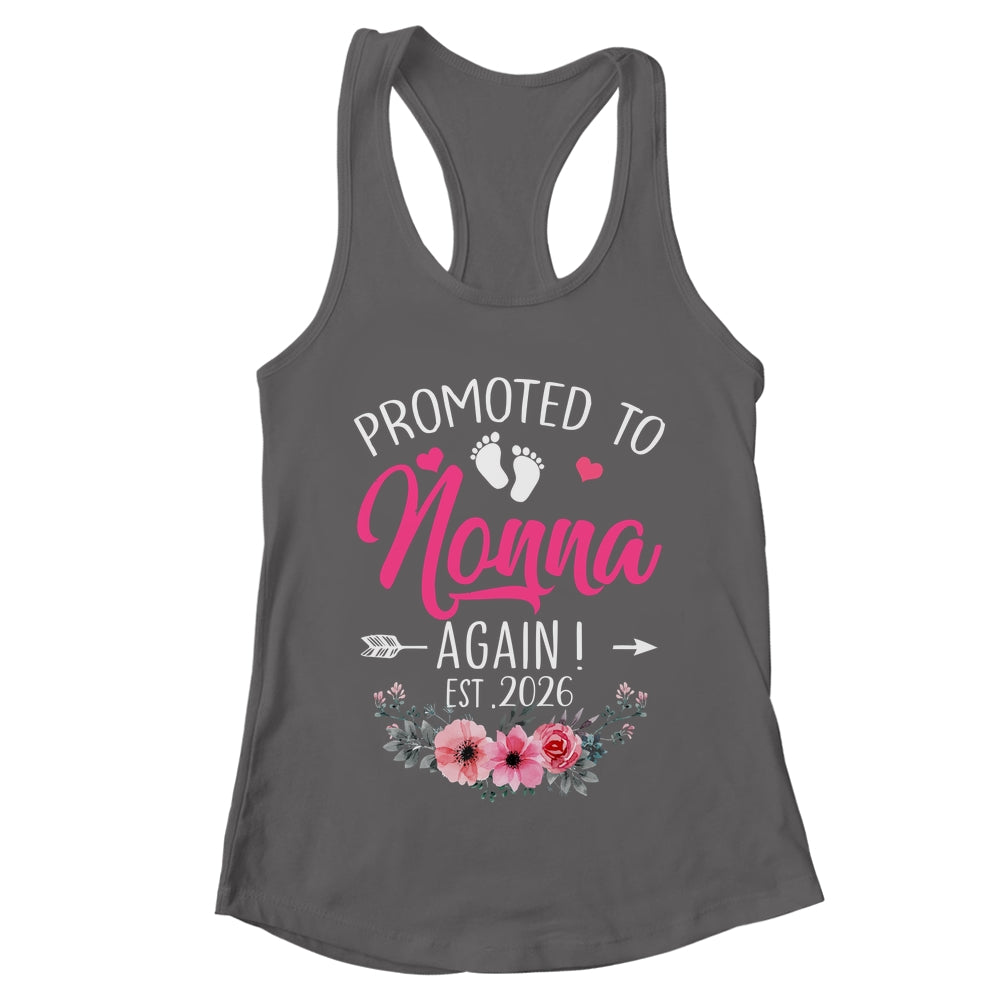 Promoted To Nonna Again Est 2026 Mothers Day Shirt & Tank Top | teecentury