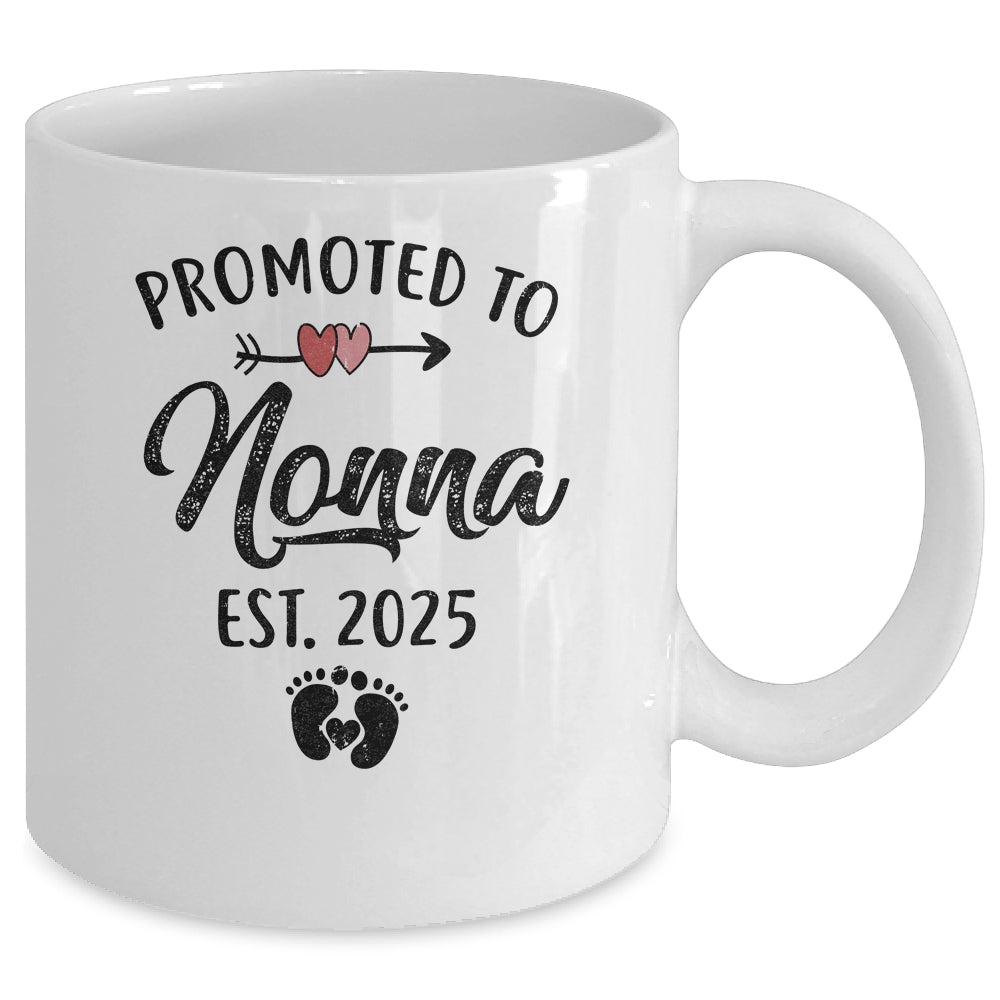 Promoted To Nonna Est 2025 First Time Mothers Day Mug | teecentury