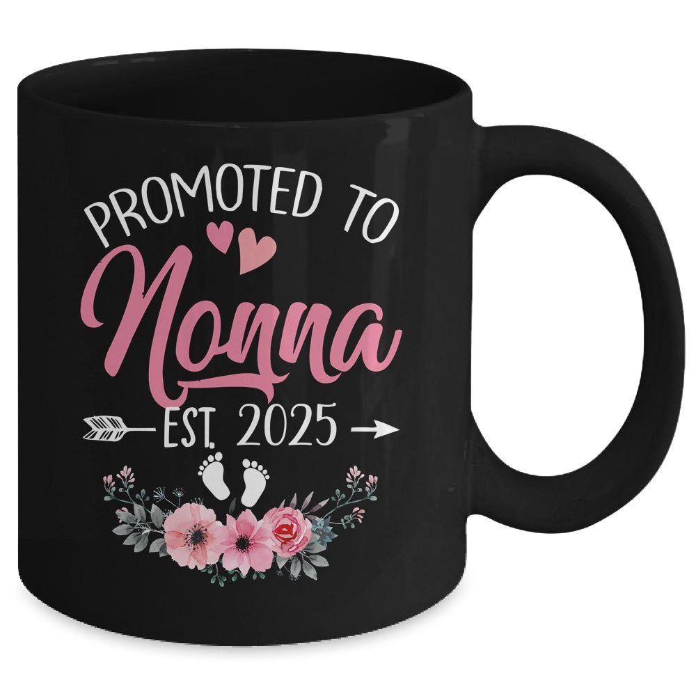 Promoted To Nonna Est 2025 Mothers Day First Time Mug | teecentury