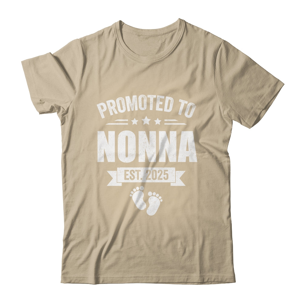 Promoted To Nonna Est 2025 Mothers Day First Time New Nonna Shirt & Tank Top | teecentury