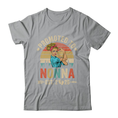 Promoted To Nonna Est 2026 Retro First Time Nonna Shirt & Tank Top | teecentury