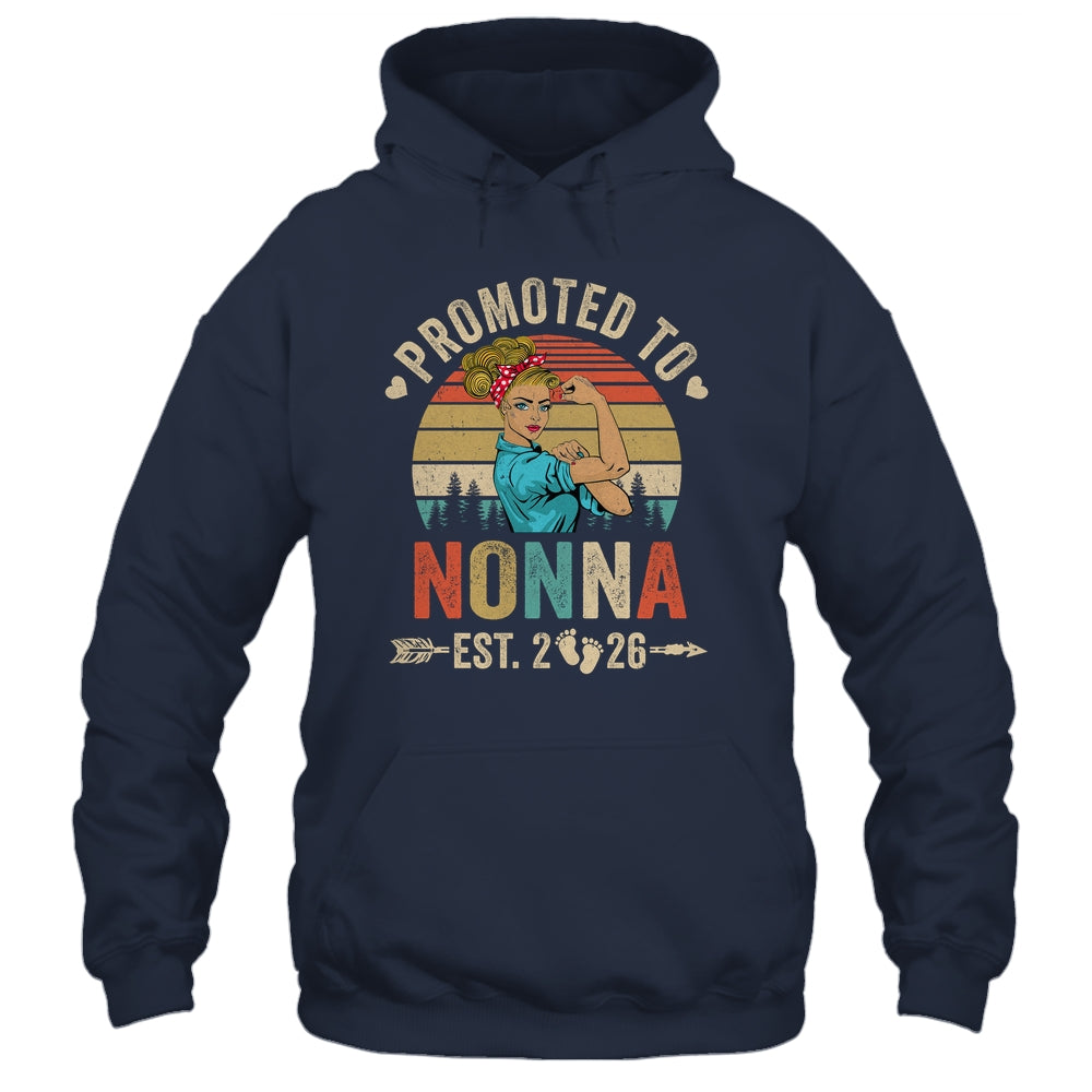 Promoted To Nonna Est 2026 Retro First Time Nonna Shirt & Tank Top | teecentury
