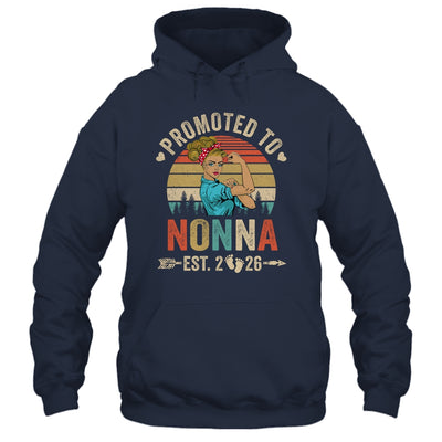Promoted To Nonna Est 2026 Retro First Time Nonna Shirt & Tank Top | teecentury