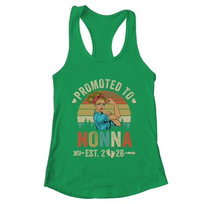 Promoted To Nonna Est 2026 Retro First Time Nonna Shirt & Tank Top | teecentury