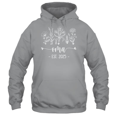 Promoted To Oma 2025 Pregnancy Announcement Floral Shirt & Tank Top | teecentury
