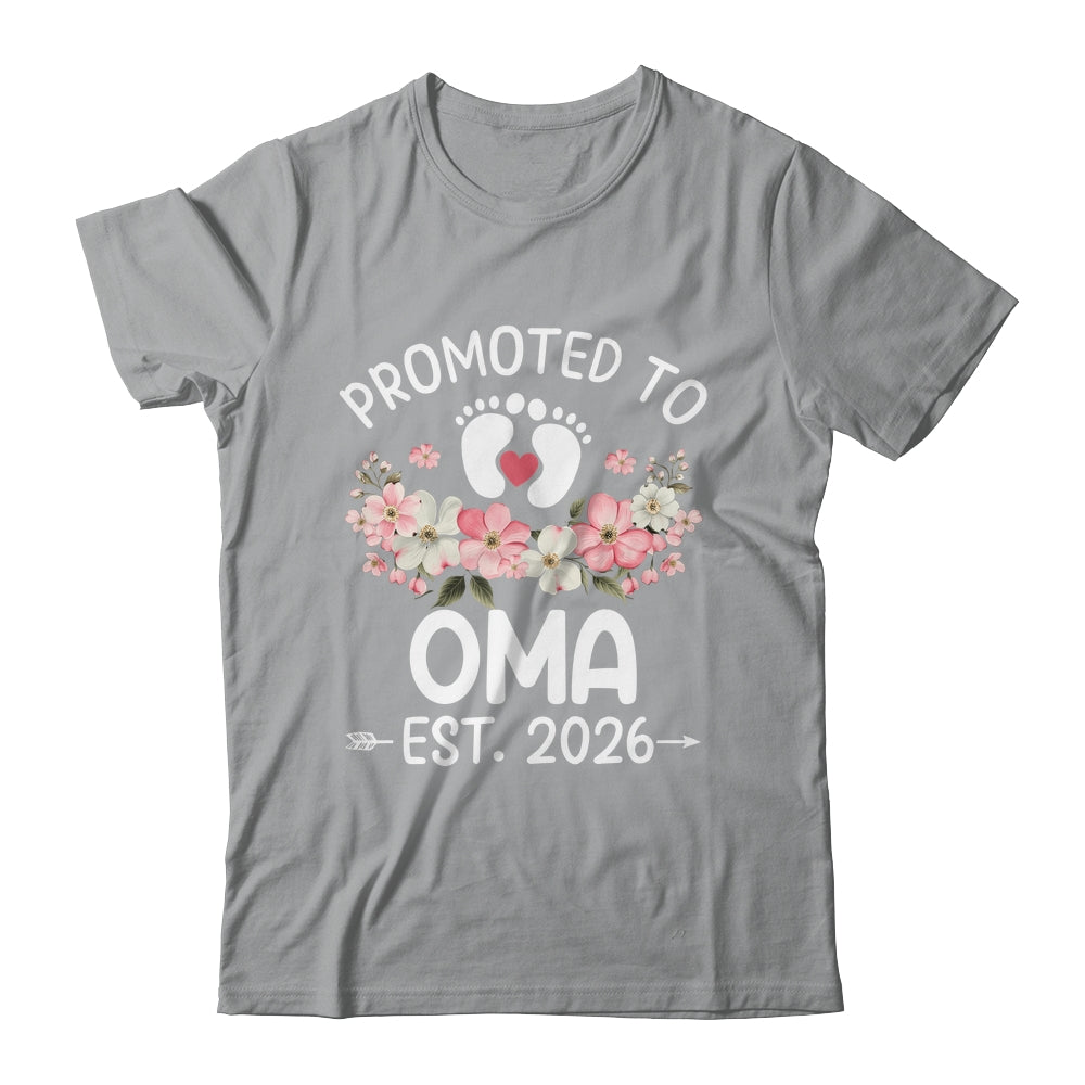 Promoted To Oma 2026 First Time Floral New Oma Shirt & Hoodie | teecentury