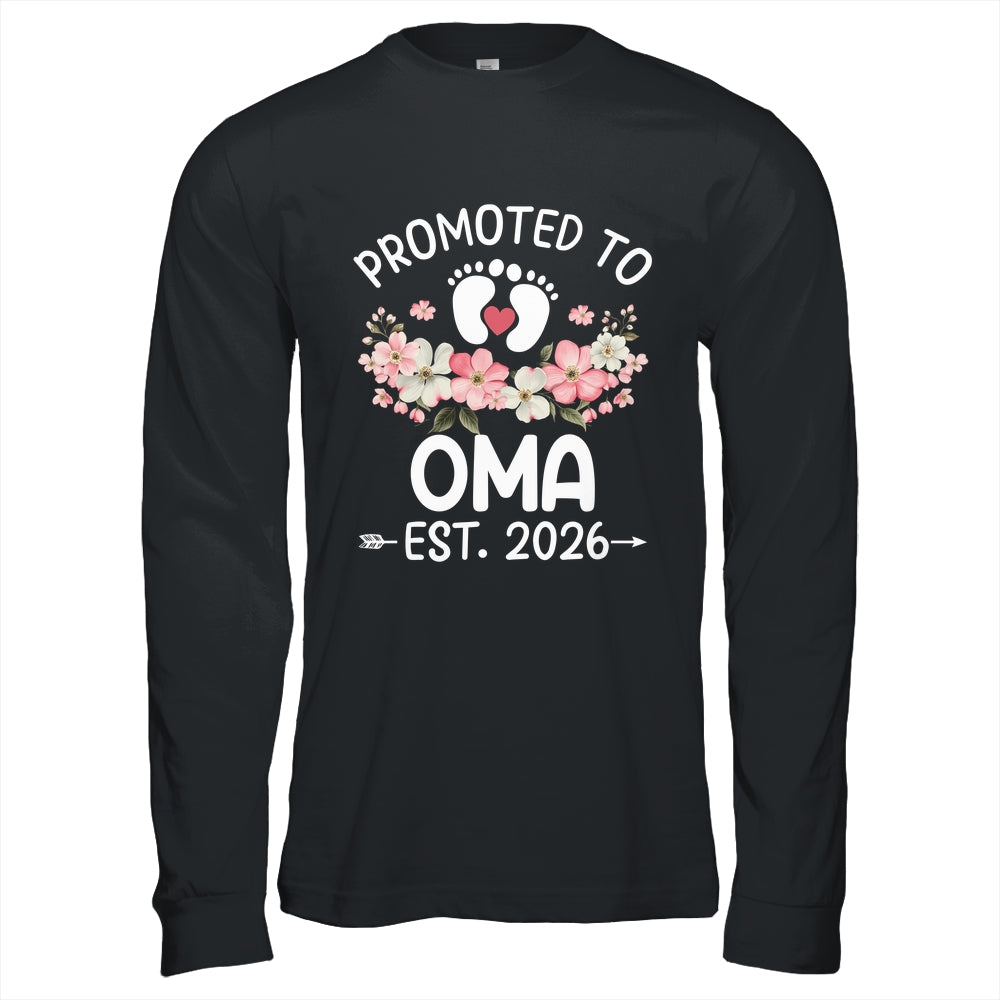Promoted To Oma 2026 First Time Floral New Oma Shirt & Hoodie | teecentury