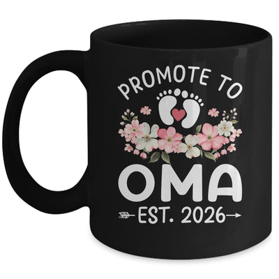 Promoted To Oma 2026 First Time Floral New Oma Mug | teecentury
