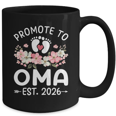 Promoted To Oma 2026 First Time Floral New Oma Mug | teecentury