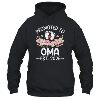 Promoted To Oma 2026 First Time Floral New Oma Shirt & Hoodie | teecentury