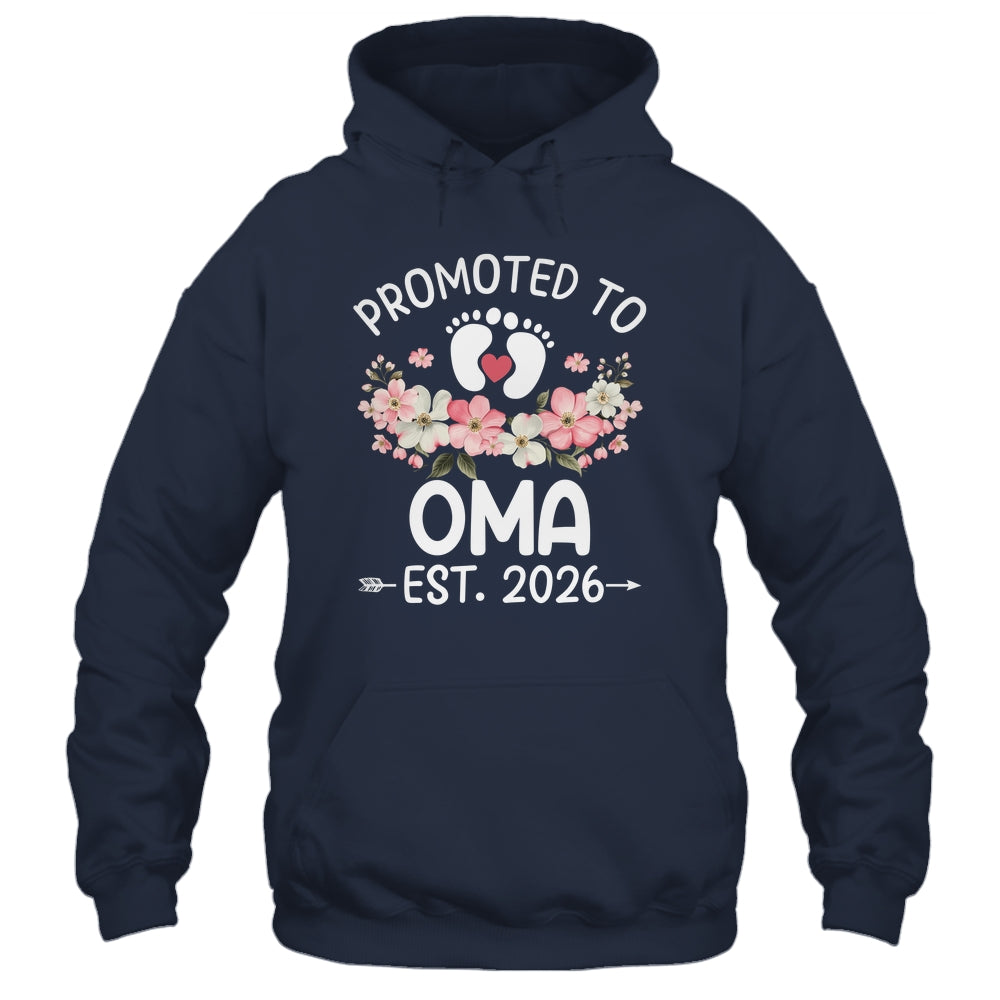 Promoted To Oma 2026 First Time Floral New Oma Shirt & Hoodie | teecentury