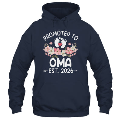 Promoted To Oma 2026 First Time Floral New Oma Shirt & Hoodie | teecentury