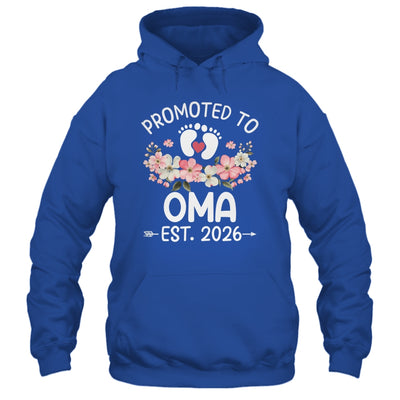Promoted To Oma 2026 First Time Floral New Oma Shirt & Hoodie | teecentury