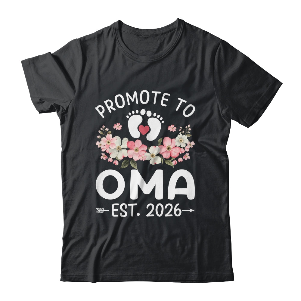 Promoted To Oma 2026 First Time Floral New Oma Shirt & Hoodie | teecentury