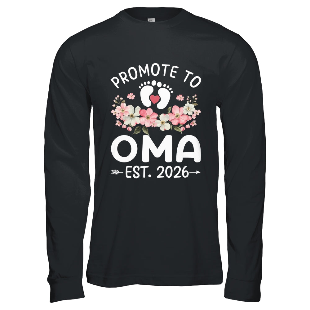 Promoted To Oma 2026 First Time Floral New Oma Shirt & Hoodie | teecentury