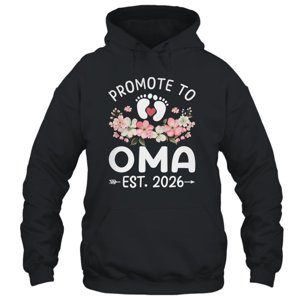 Promoted To Oma 2026 First Time Floral New Oma Shirt & Hoodie | teecentury