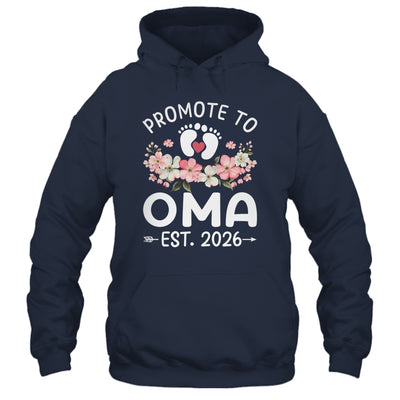 Promoted To Oma 2026 First Time Floral New Oma Shirt & Hoodie | teecentury