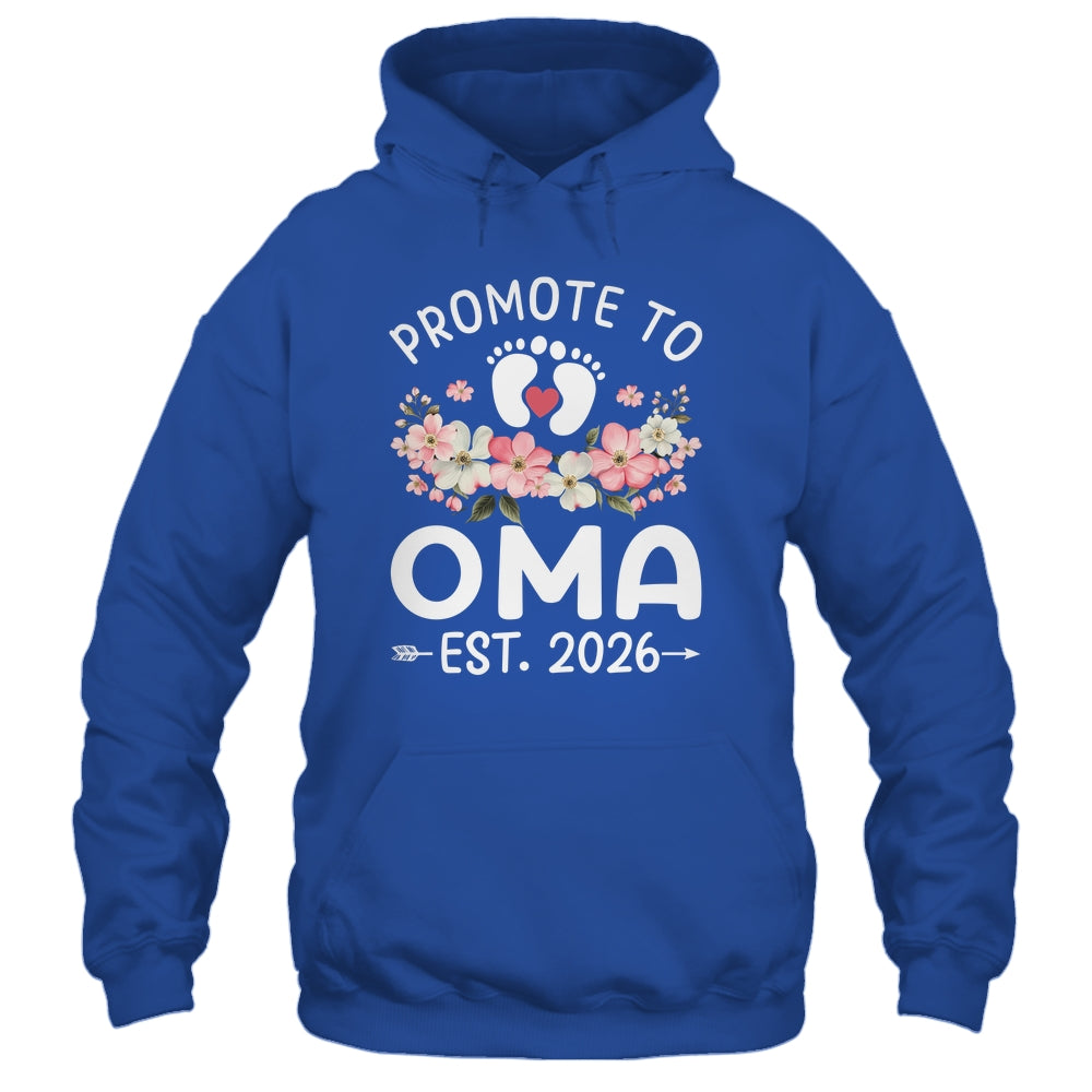 Promoted To Oma 2026 First Time Floral New Oma Shirt & Hoodie | teecentury
