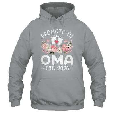Promoted To Oma 2026 First Time Floral New Oma Shirt & Hoodie | teecentury