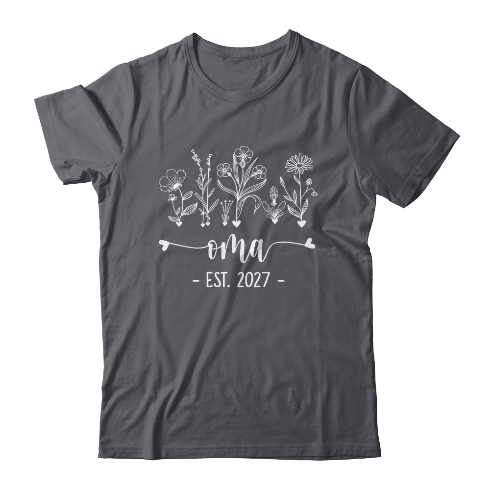 Promoted To Oma 2027 Pregnancy Announcement Floral Shirt & Tank Top | teecentury