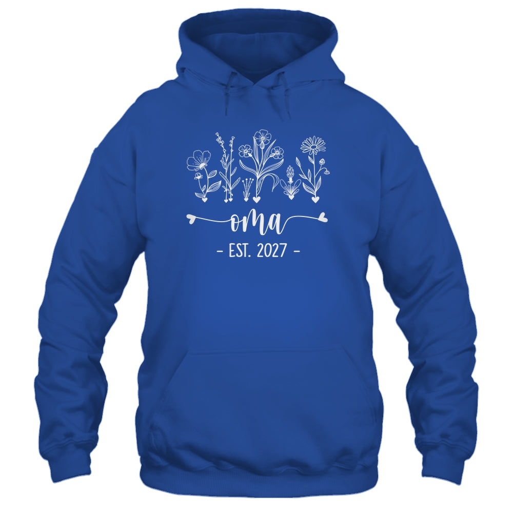 Promoted To Oma 2027 Pregnancy Announcement Floral Shirt & Tank Top | teecentury