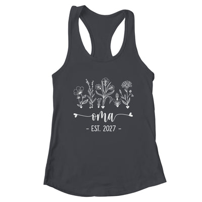 Promoted To Oma 2027 Pregnancy Announcement Floral Shirt & Tank Top | teecentury