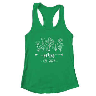 Promoted To Oma 2027 Pregnancy Announcement Floral Shirt & Tank Top | teecentury
