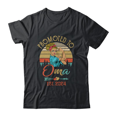 Promoted To Oma Est 2024 Retro First Time Oma Shirt & Tank Top | teecentury